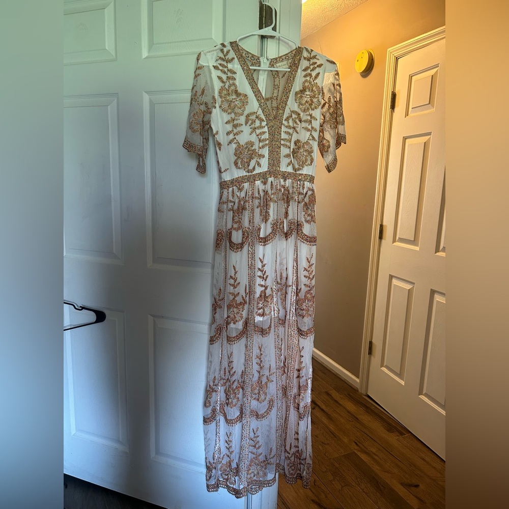 Altard State Floral and Lace Maxi Dress